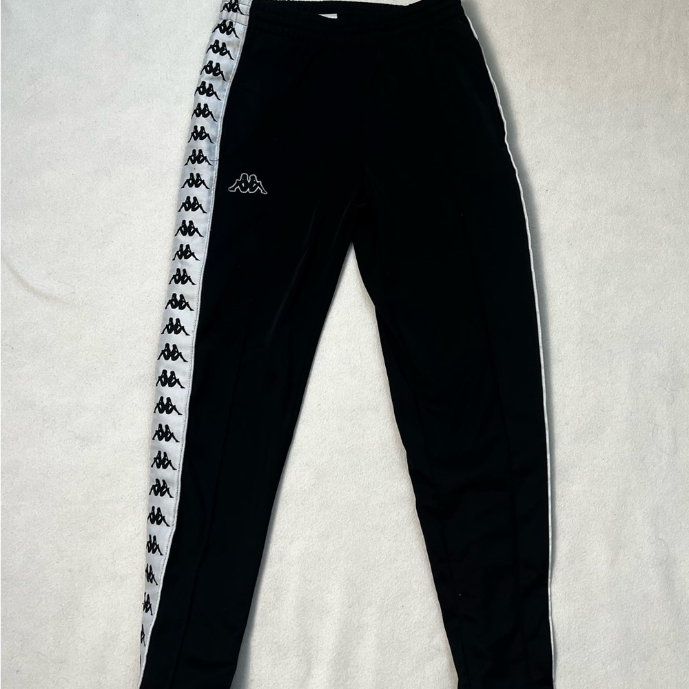 Kappa Kids Black and White Joggers